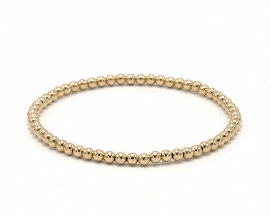 3mm Gold Filled Karma waterproof bracelet: 6.5"