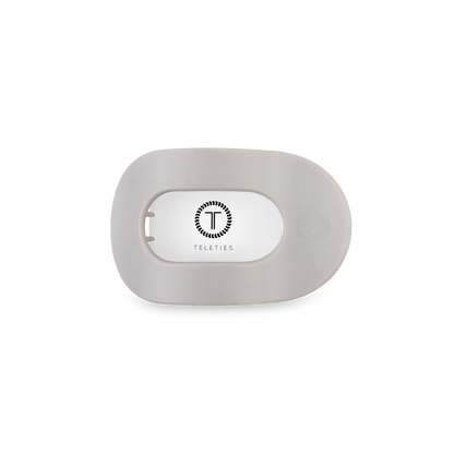 TELETIES - Round Flat Hair Clip | Small | Silver Flames