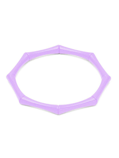 Enamel Bamboo Bracelet - Lavender