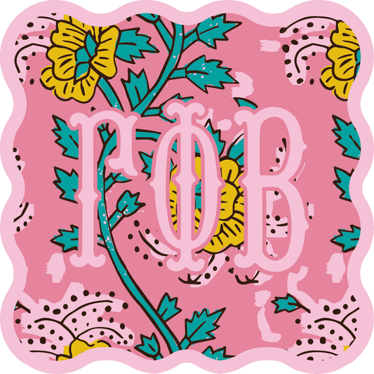 GPhi Block Print Coaster