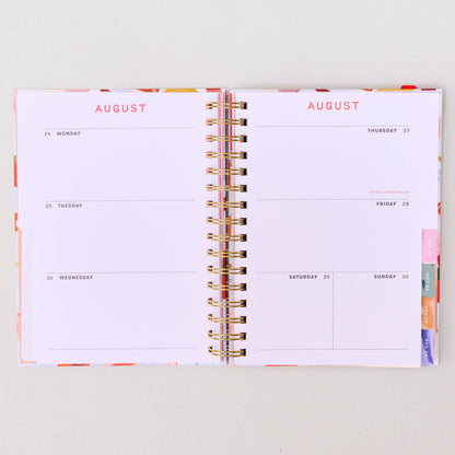 17-Month Academic Planner - Medium Oil Paint Floral