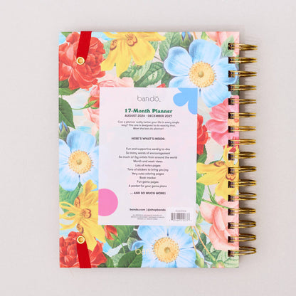 17-Month Academic Planner - Medium Oil Paint Floral