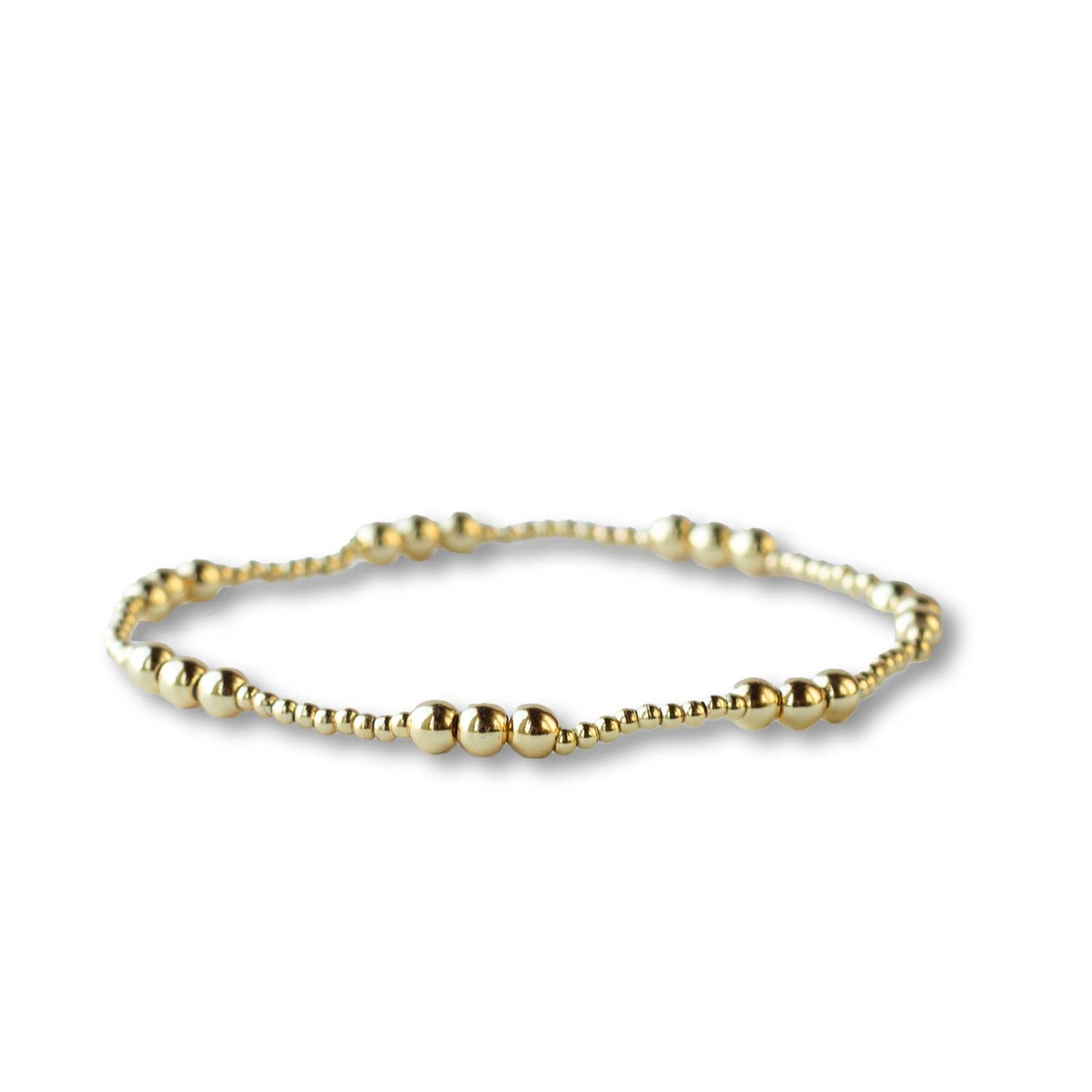 4mm Smooth Gold Beaded Bracelet