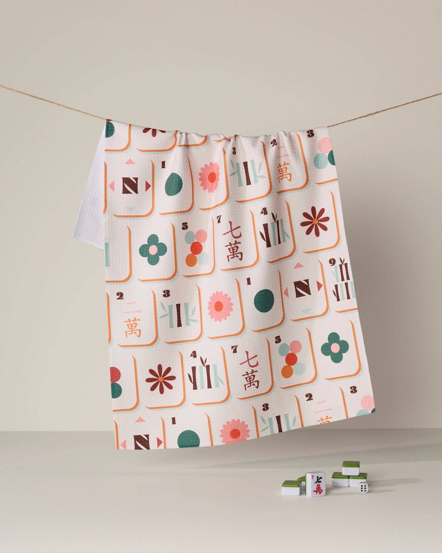 Cypress Tile Toss Tea Towel - Mahjong