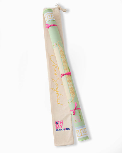 Mahjong Mat - Citrus Songbird in Tube