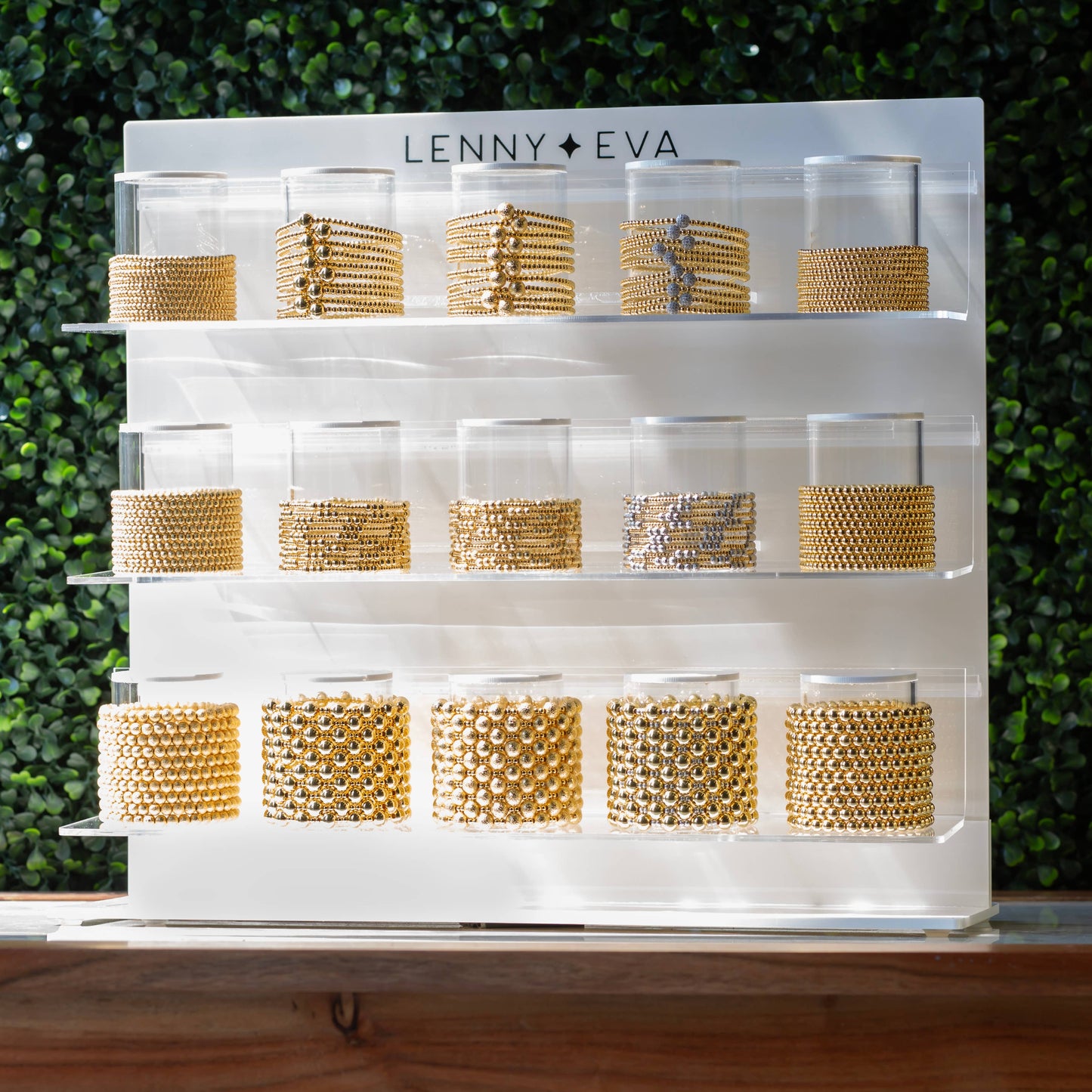 Duo Smooth Gold Beaded Bracelet