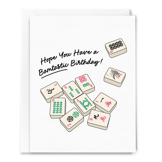 Have a Bamtastic Birthday American Mahjong Card