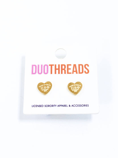 Theta Heart Earrings