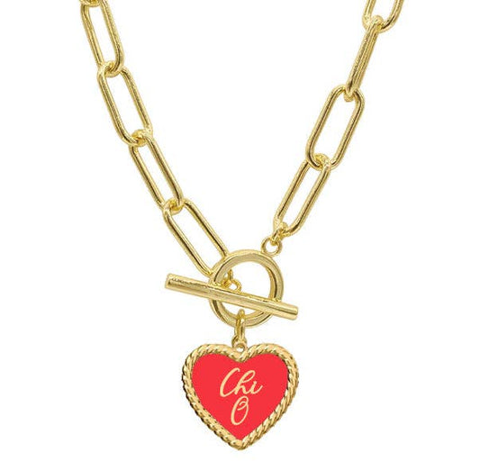 XO Heart Charm Necklace