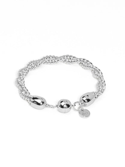 Braided Twisting Links Bracelet: Gold