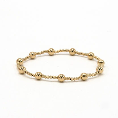 The Malibu 2x5 14k Gold filled Beaded Bracelet: 2mm5 / 6.5"