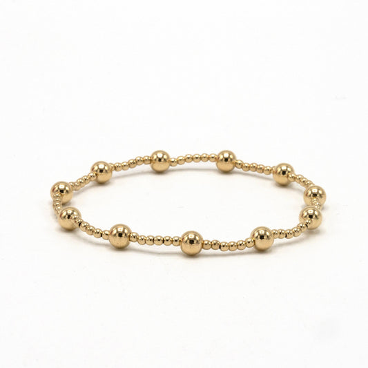The Malibu 2x5 14k Gold filled Beaded Bracelet: 2mm5 / 6.5"