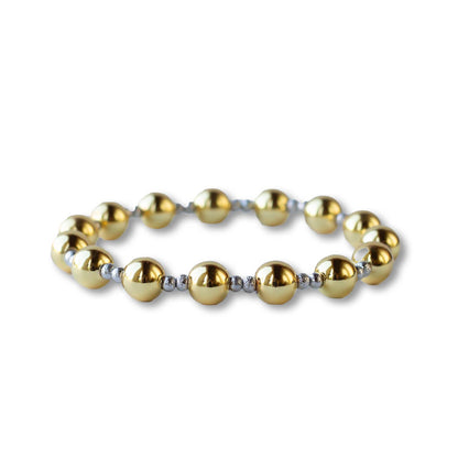 Trio Smooth Gold Beaded Bracelet