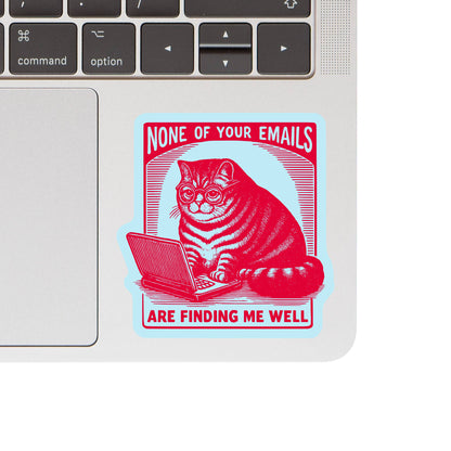 Emails Finding Me Well Sticker