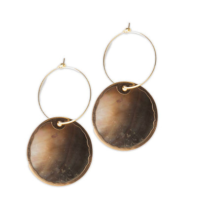 Black Capiz Earrings