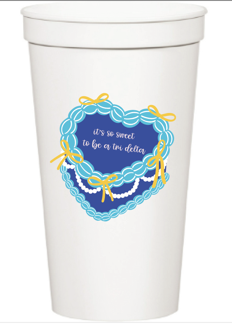 "It's So Sweet" Sorority Stadium Cup - Tri Delta