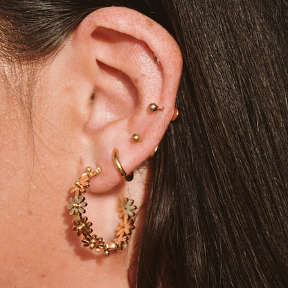 Garden Party Gold Hoops