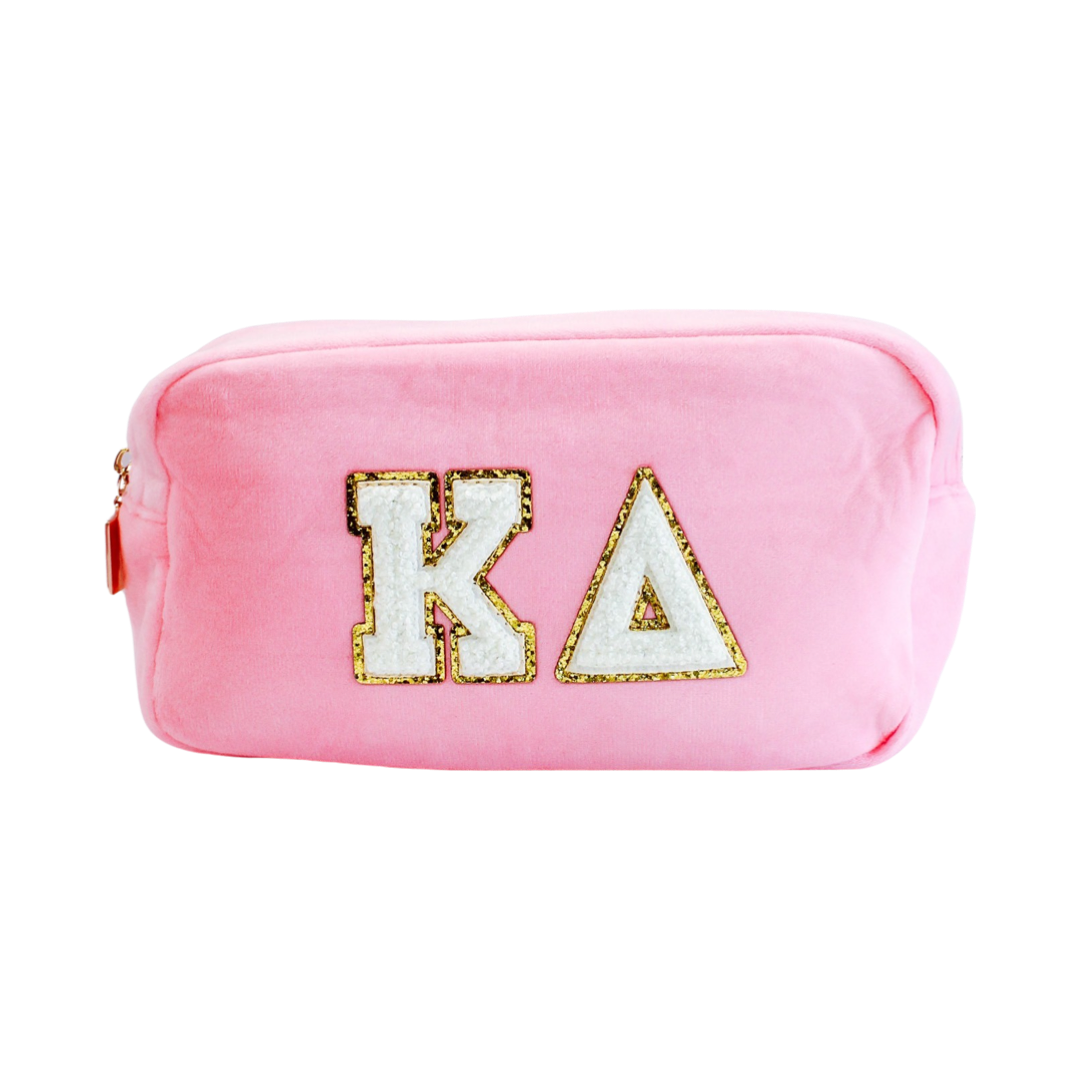 Chenille Cosmetic Bag - Chi Omega
