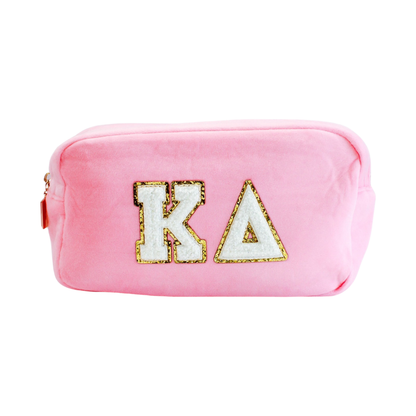 Chenille Cosmetic Bag - Chi Omega