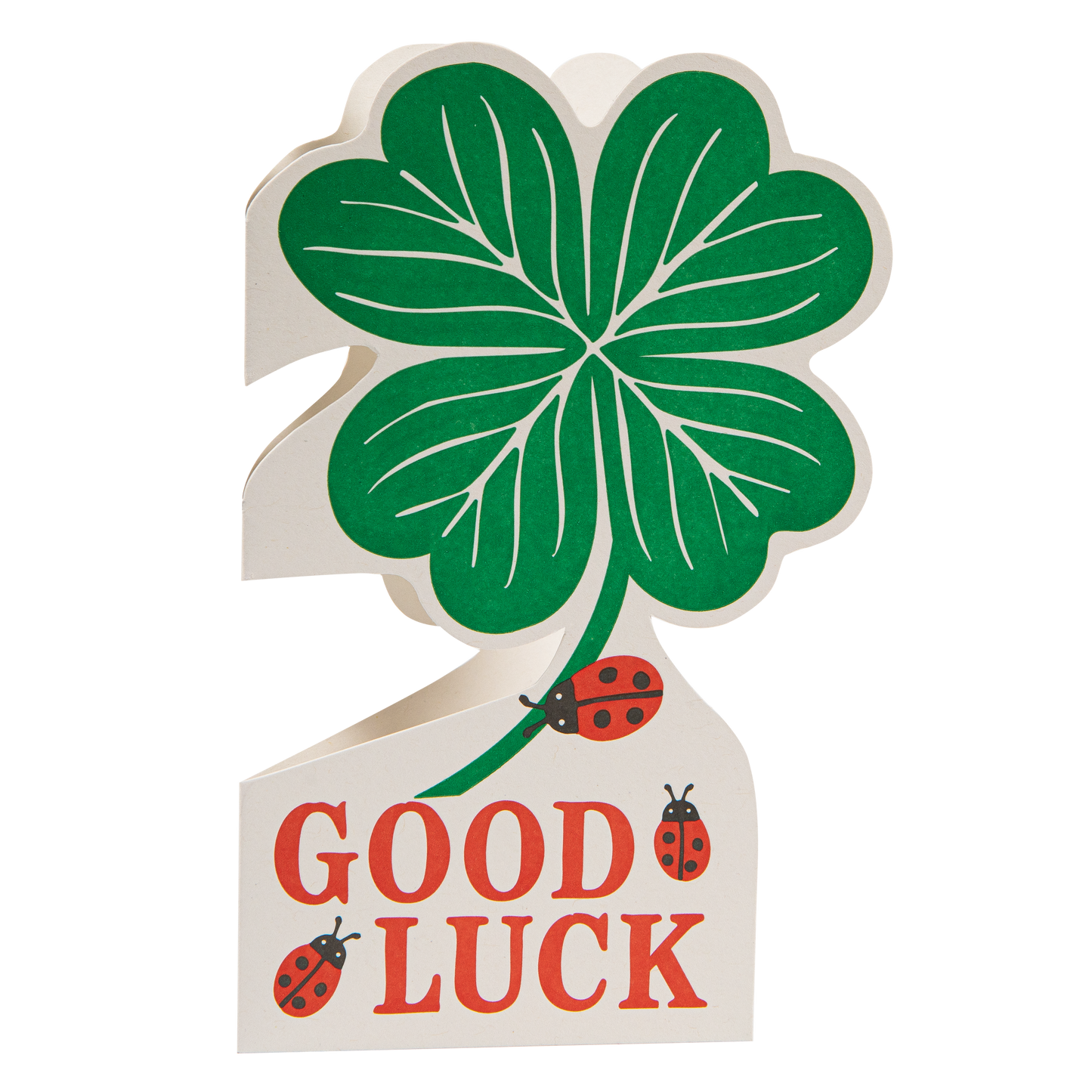 Good Luck Clover | Cut-Out - Greeting Card