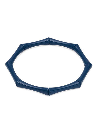 Enamel Bamboo Bracelet - Navy