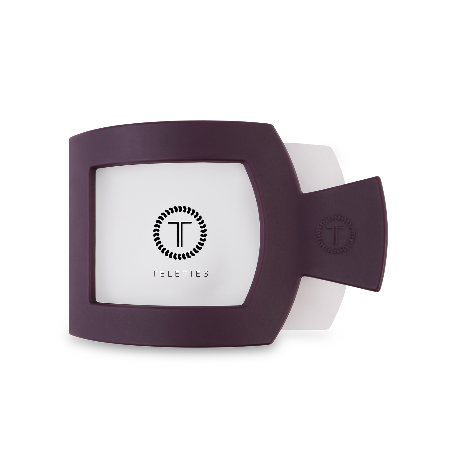 TELETIES - Burgundy Bliss Large Flat Square Hair Clip