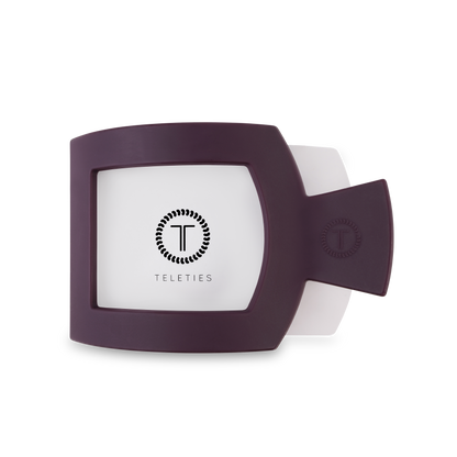 TELETIES - Burgundy Bliss Large Flat Square Hair Clip