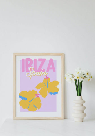 Ibiza | Travel Print, Bright Coloured Travel Print,