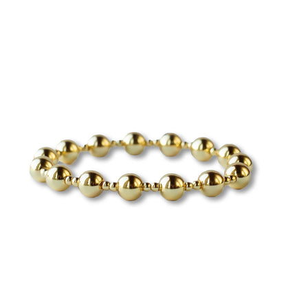 4mm Smooth Gold Beaded Bracelet
