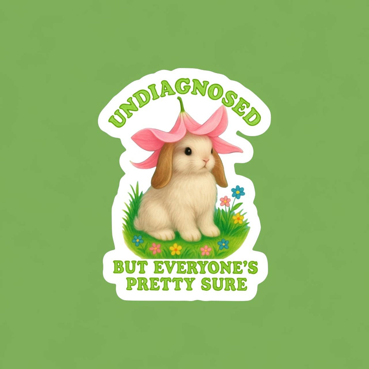 Undiagnosed But Everyone’s Pretty Sure Sticker