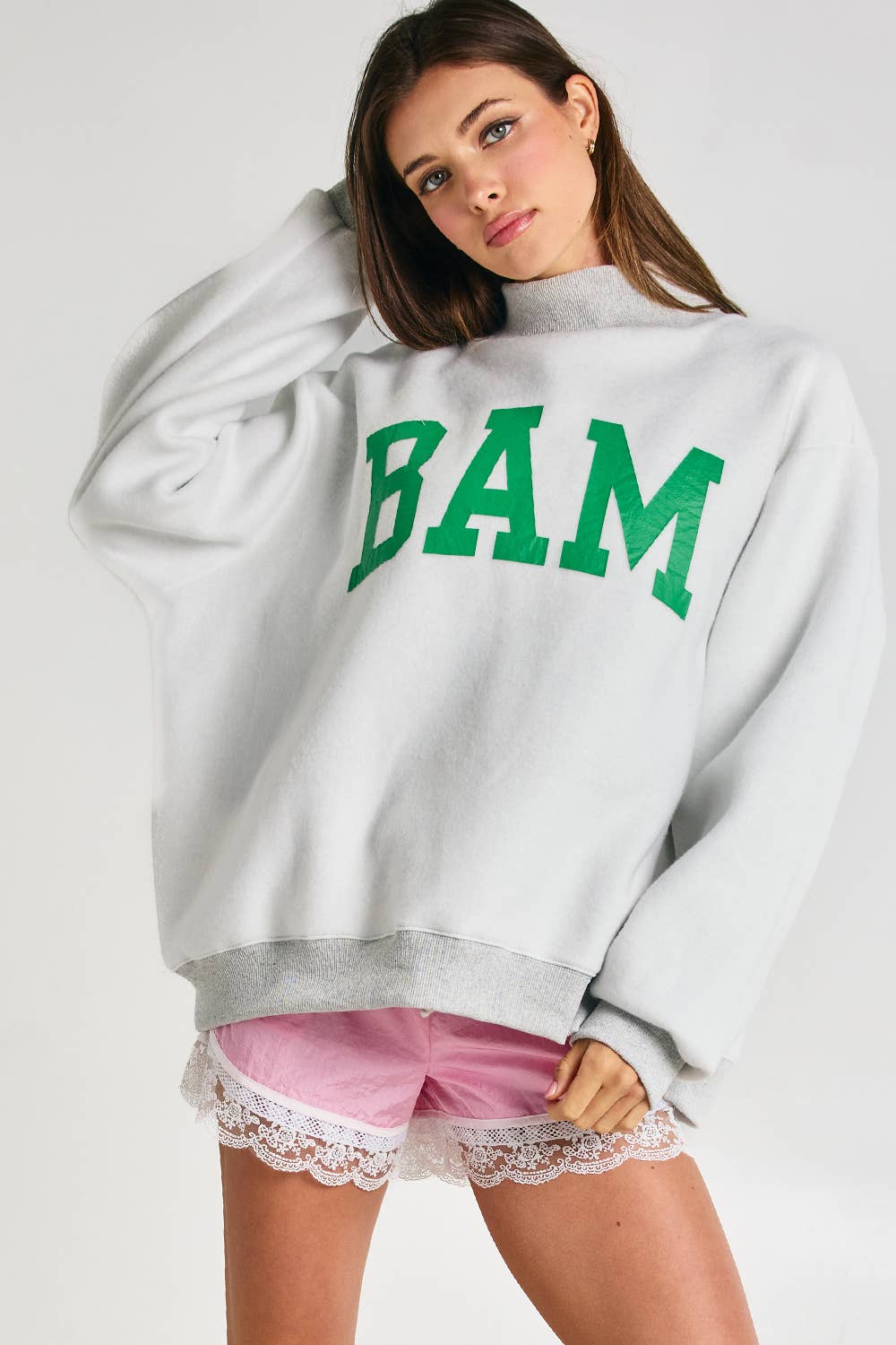 Mahj & Bam Mockneck - Green