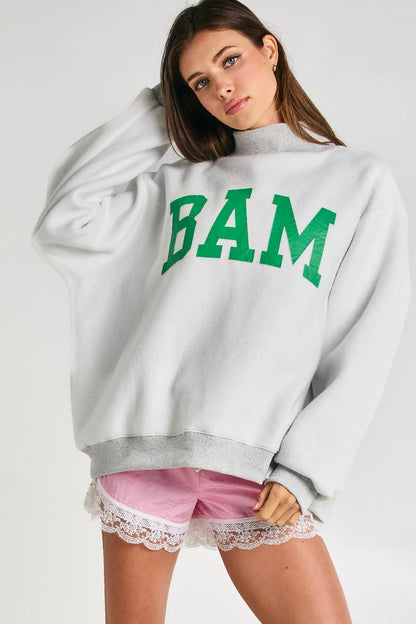 Mahj & Bam Mockneck - Green
