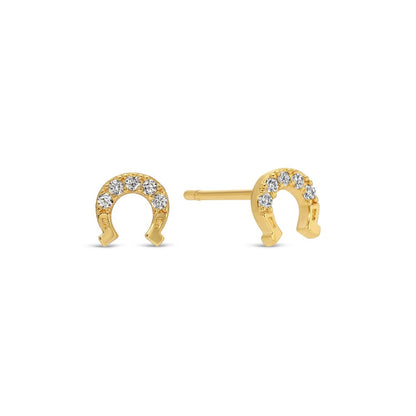 Horseshoe Studs: Gold