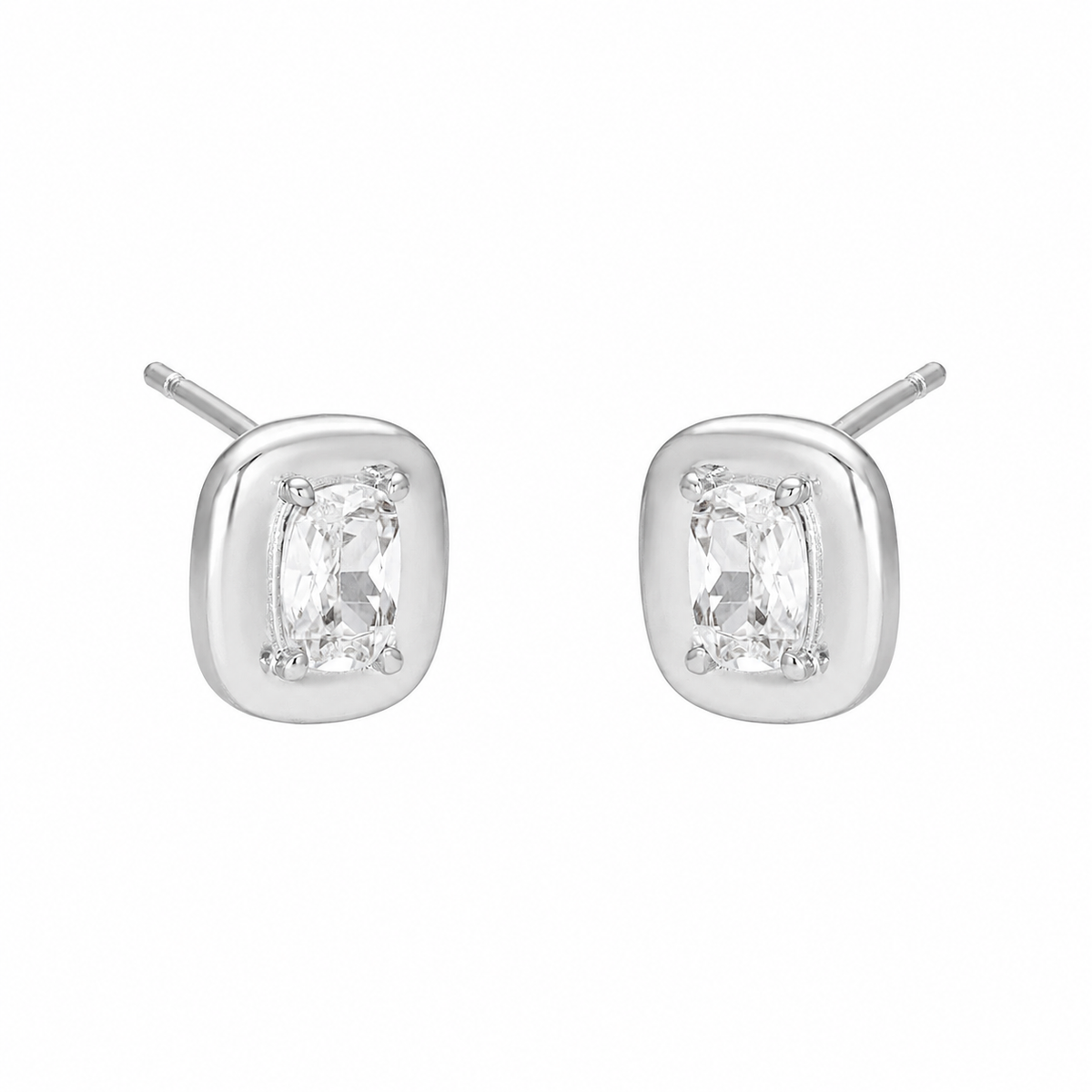 DAHLIA STUDS: SILVER