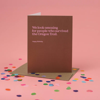Oregon Trail Funny Birthday Card