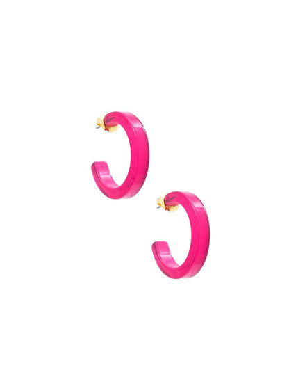 Daphne Hoop Earring - Hot Pink