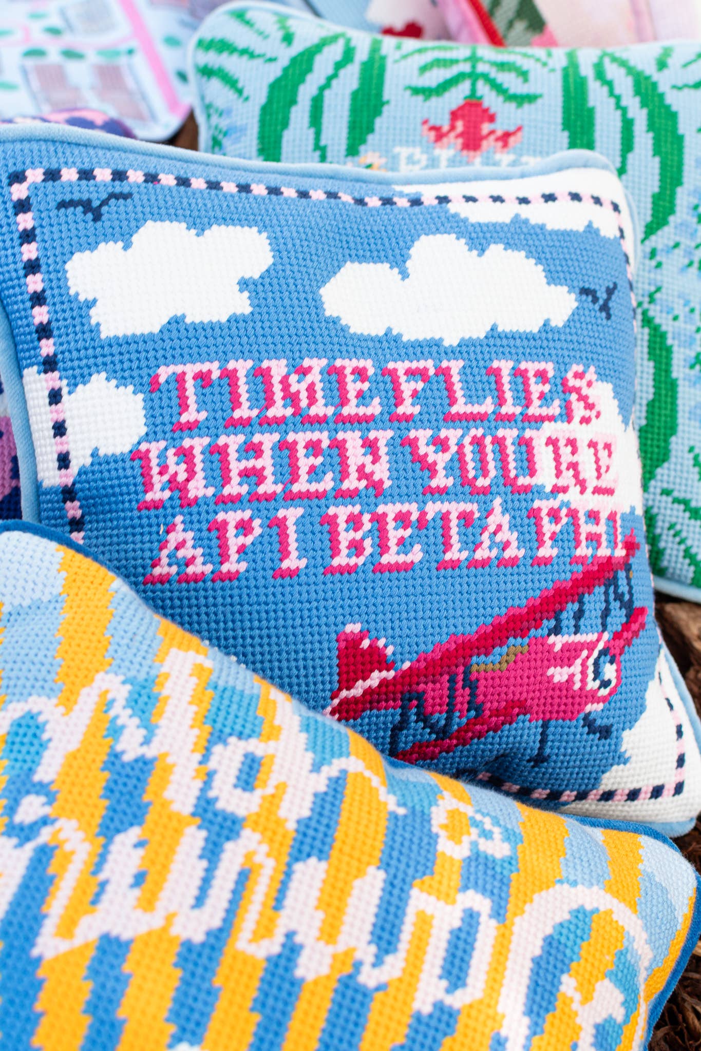 Pi Phi Needlepoint Pillow
