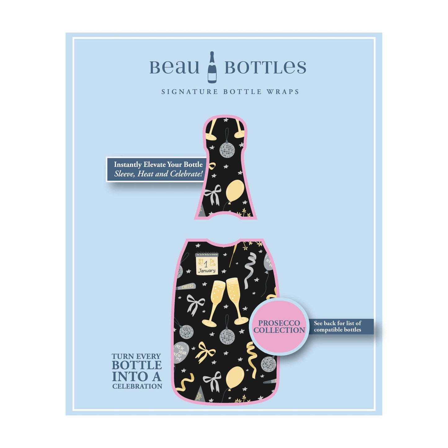Prosecco Bottle Wrap - NYE Celebration