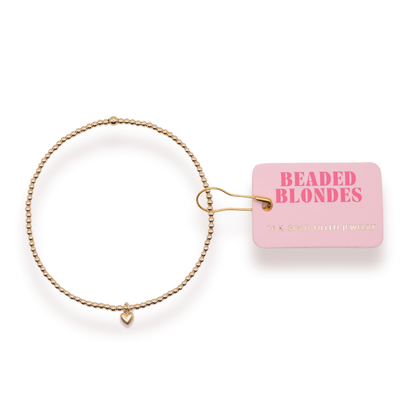 Gold Heart Charm Bracelet