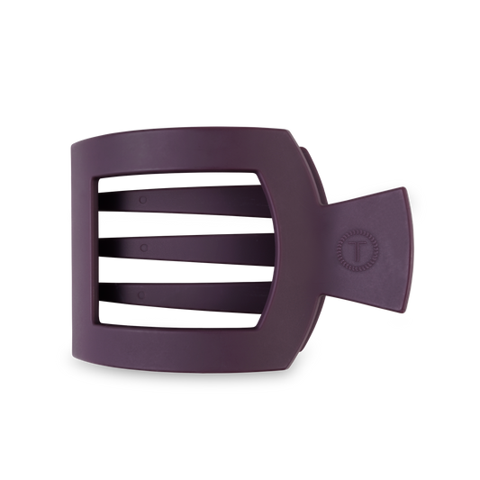 TELETIES - Burgundy Bliss Large Flat Square Hair Clip
