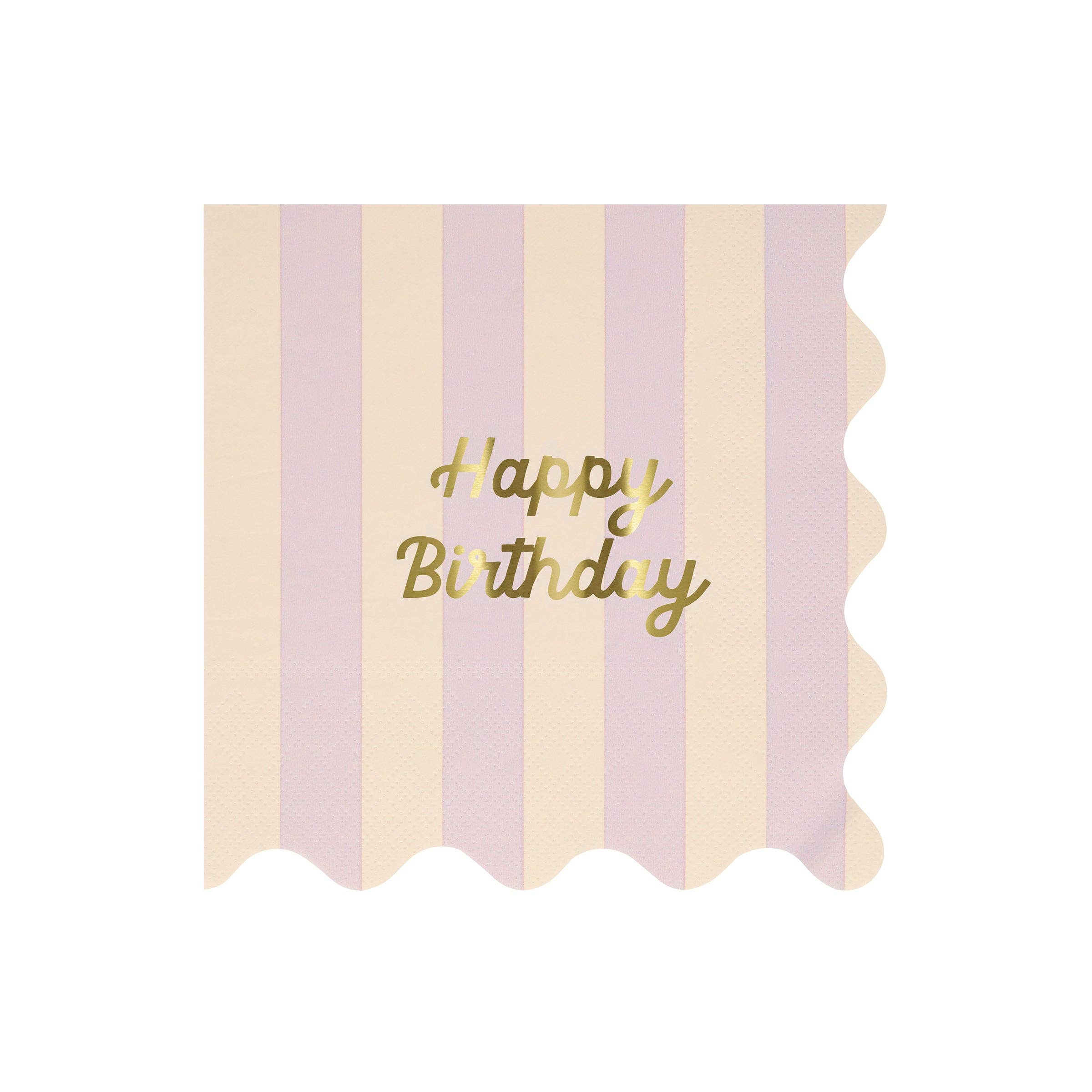 Stripe Happy Birthday Large Napkins - Thumbnail 5
