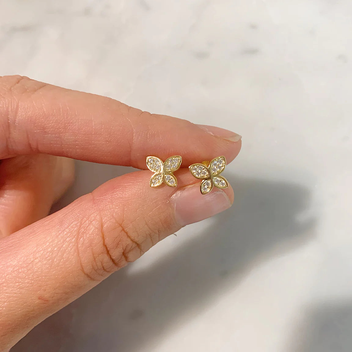 Butterfly Studs in Gold
