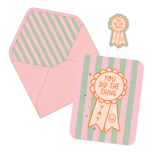 You Did The Thing Ribbon Card