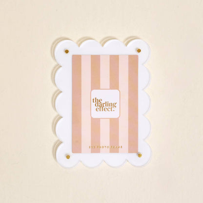 Mini Acrylic Picture Frame Magnet–White