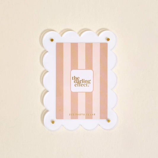 Mini Acrylic Picture Frame Magnet–White