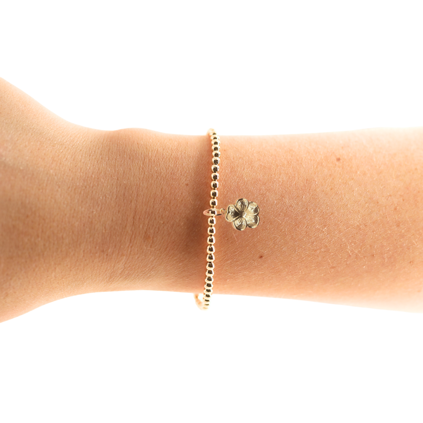 Gold Flower Charm Bracelet