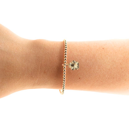 Gold Flower Charm Bracelet