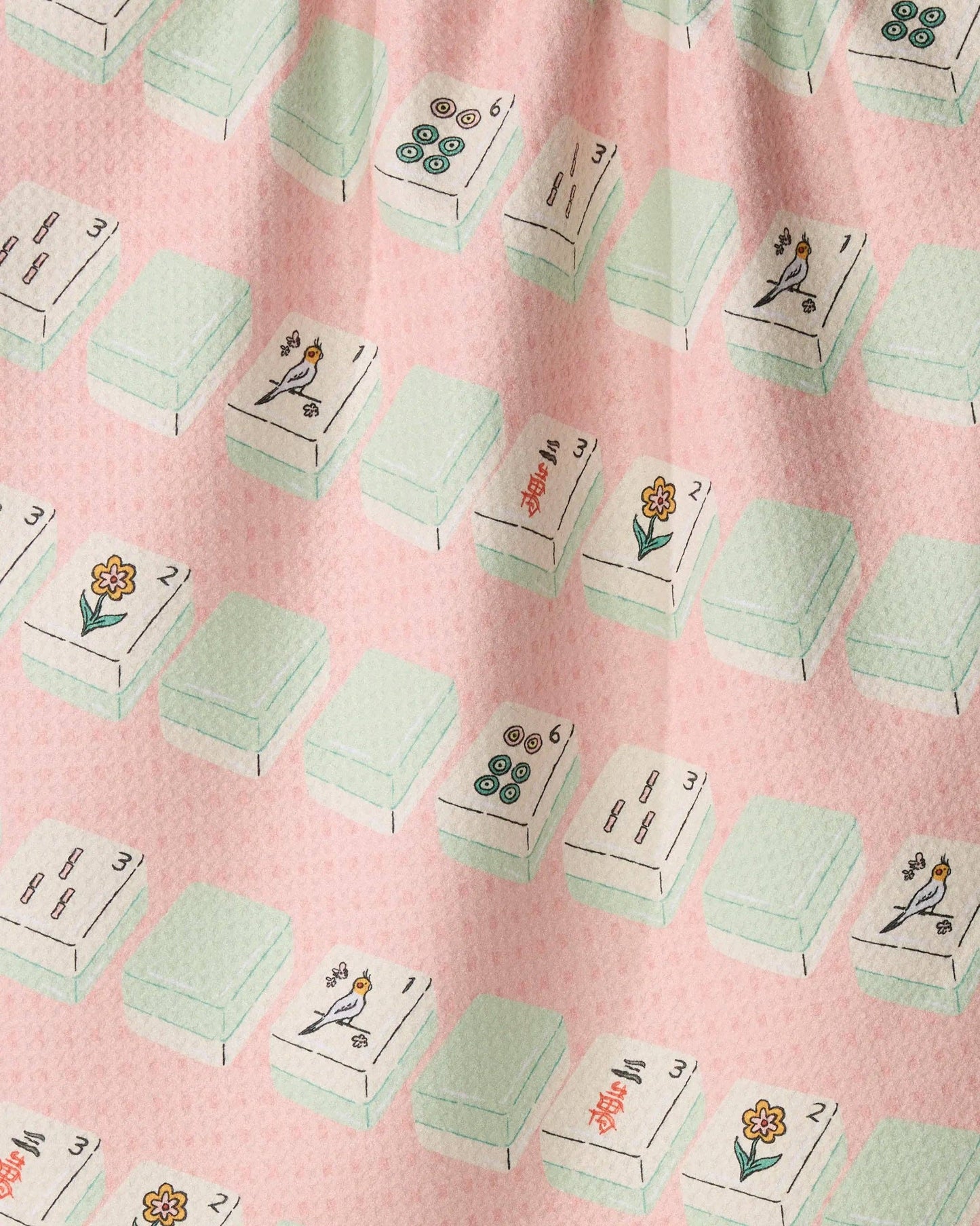 Tile Parade Tea Towel - Mahjong