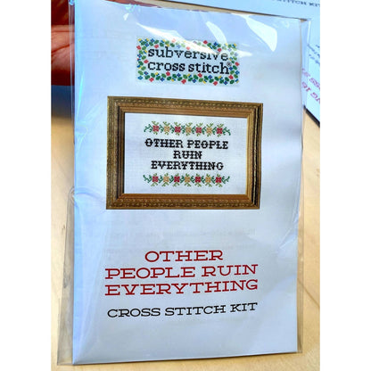 Hot Girls Have Grandma Hobbies Deluxe Cross Stitch Kit