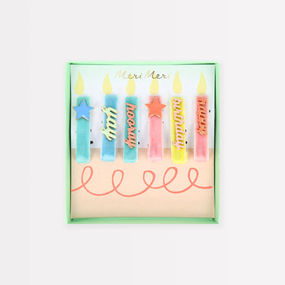 Happy Birthday Enamel Hair Clips